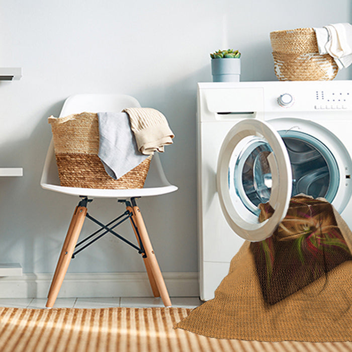 Machine Washable Transitional Red Brown Rug in a Washing Machine, wshpat871org