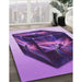 Machine Washable Transitional Violet Purple Rug in a Family Room, wshpat871pur