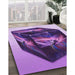 Patterned Violet Purple Rug in Family Room, pat871pur