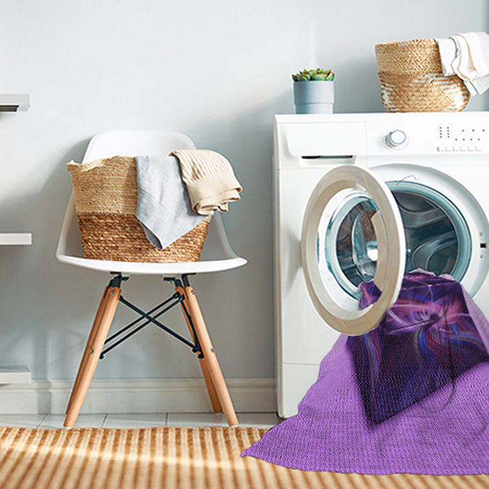 Machine Washable Transitional Violet Purple Rug in a Washing Machine, wshpat871pur
