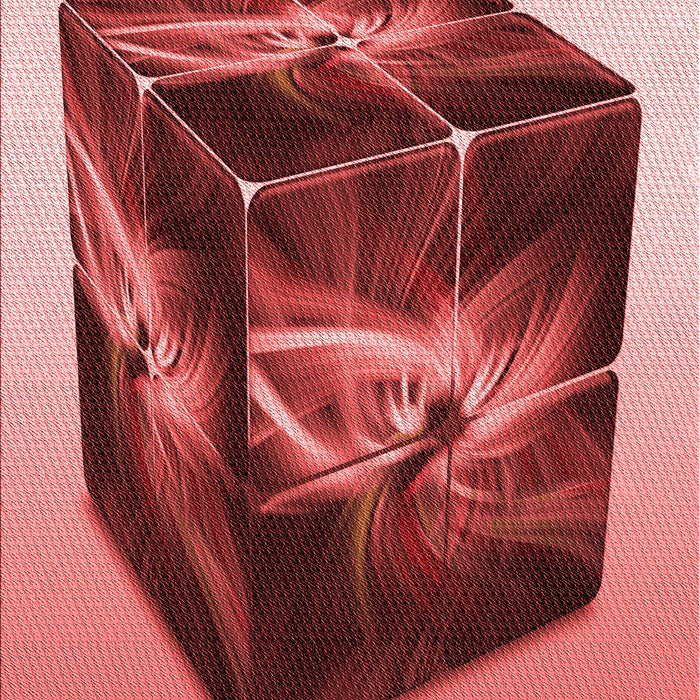 Patterned Tomato Red Rug, pat871rd