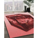 Machine Washable Transitional Tomato Red Rug in a Family Room, wshpat871rd