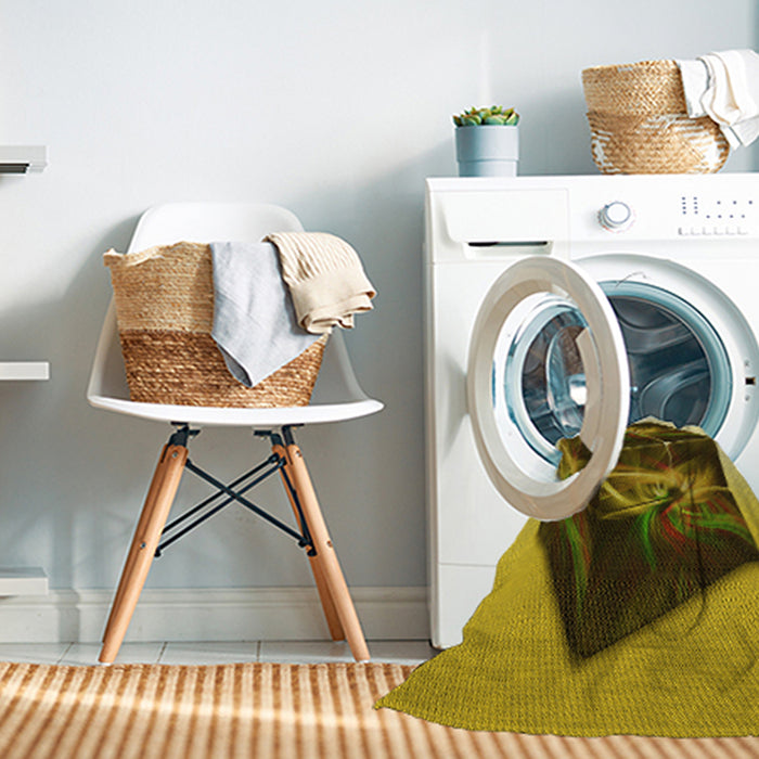 Machine Washable Transitional Dark Bronze Brown Rug in a Washing Machine, wshpat871yw