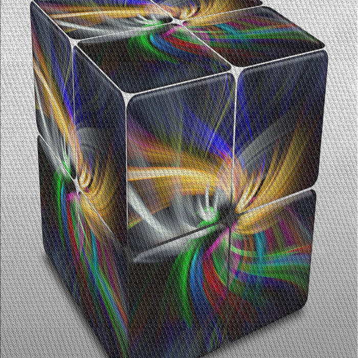 Patterned Black Novelty Rug, pat871