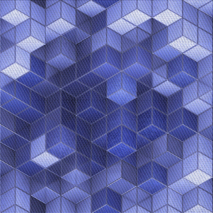 Round Patterned Sky Blue Rug, pat872blu