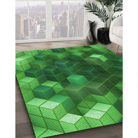 Patterned Green Rug, pat872grn