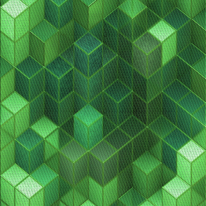 Patterned Green Rug, pat872grn