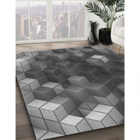 Patterned Gunmetal Gray Rug, pat872gry