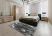 Patterned Gunmetal Gray Rug in a Bedroom, pat872gry