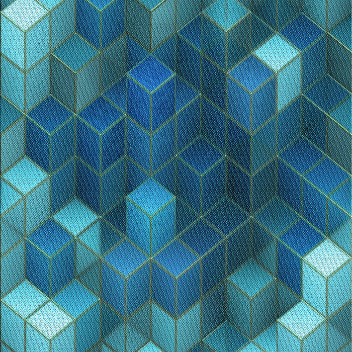 Patterned Dark Turquoise Green Rug, pat872lblu