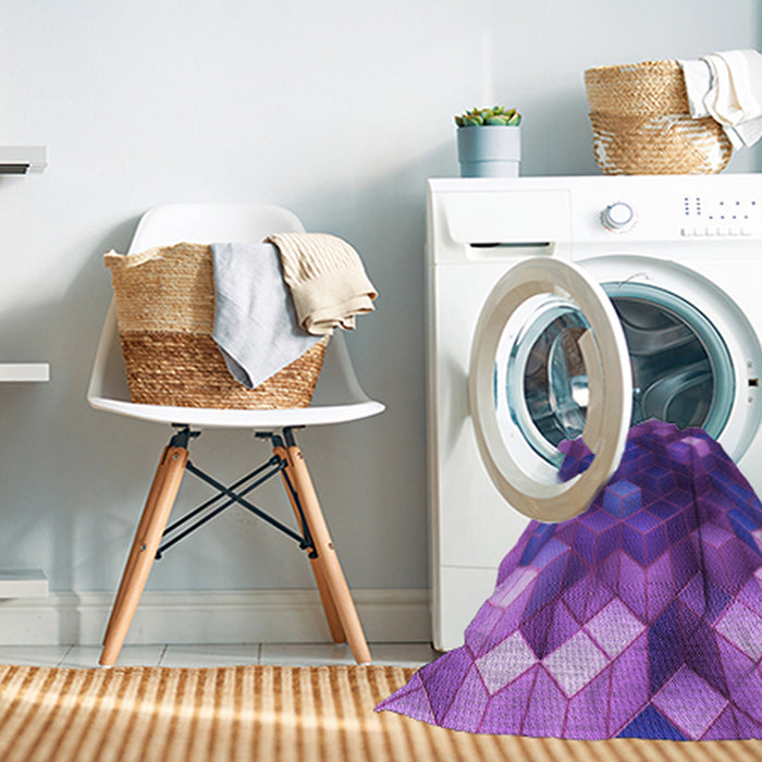 Machine Washable Transitional Purple Rug in a Washing Machine, wshpat872pur