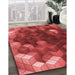 Machine Washable Transitional Red Rug in a Family Room, wshpat872rd