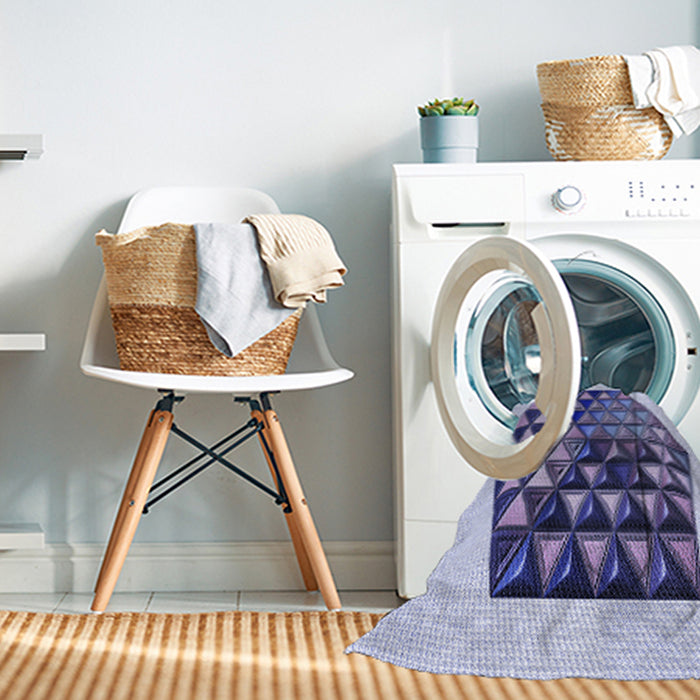 Machine Washable Transitional Deep Periwinkle Purple Rug in a Washing Machine, wshpat873blu