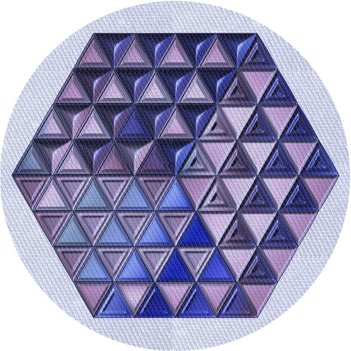 Square Patterned Deep Periwinkle Purple Rug, pat873blu