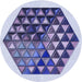 Square Patterned Deep Periwinkle Purple Rug, pat873blu