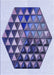 Machine Washable Transitional Deep Periwinkle Purple Rug, wshpat873blu