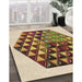 Machine Washable Transitional Saddle Brown Rug in a Family Room, wshpat873brn