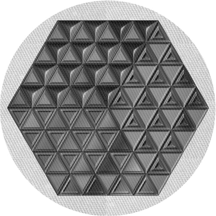 Square Patterned Platinum Silver Gray Rug, pat873gry