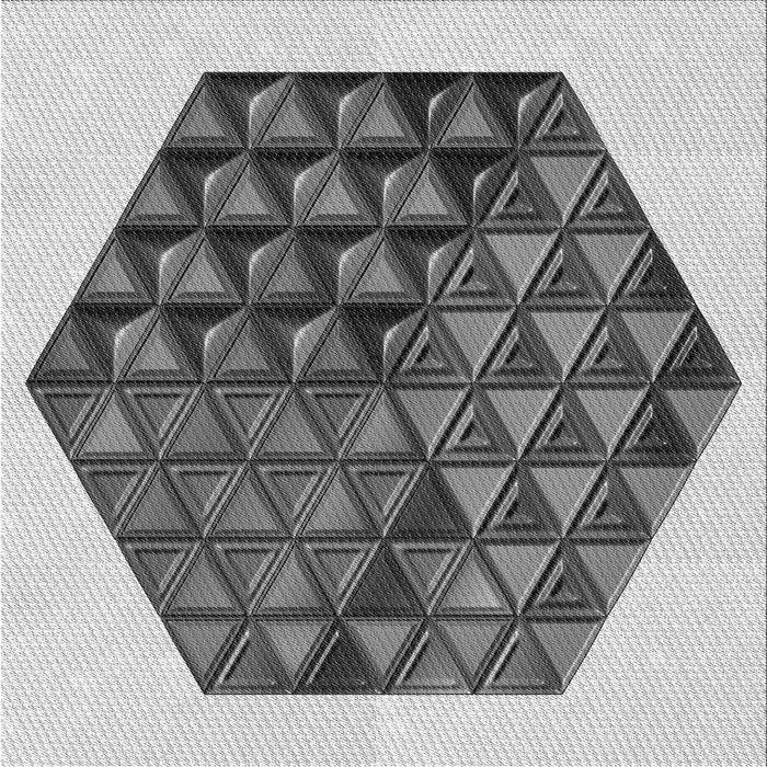 Round Patterned Platinum Silver Gray Rug, pat873gry