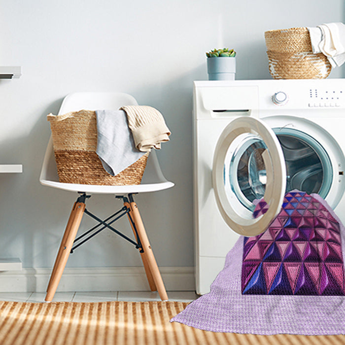 Machine Washable Transitional Mauve Purple Rug in a Washing Machine, wshpat873pur