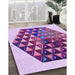 Machine Washable Transitional Mauve Purple Rug in a Family Room, wshpat873pur