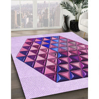 Patterned Mauve Purple Rug, pat873pur