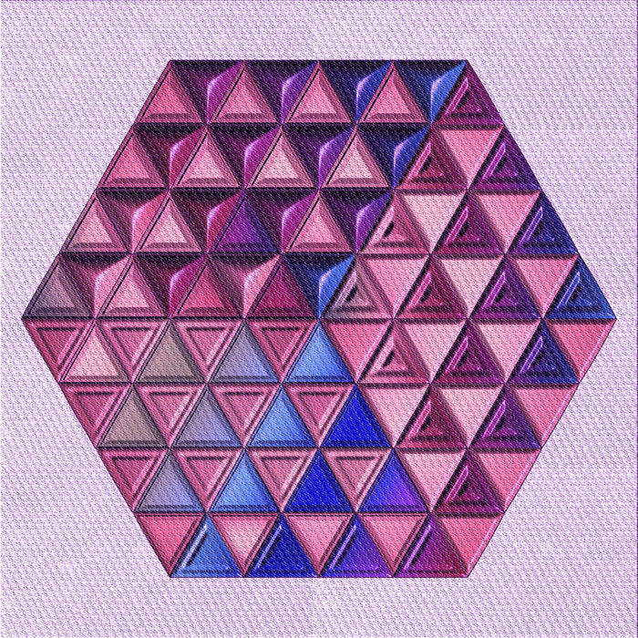 Round Patterned Mauve Purple Rug, pat873pur