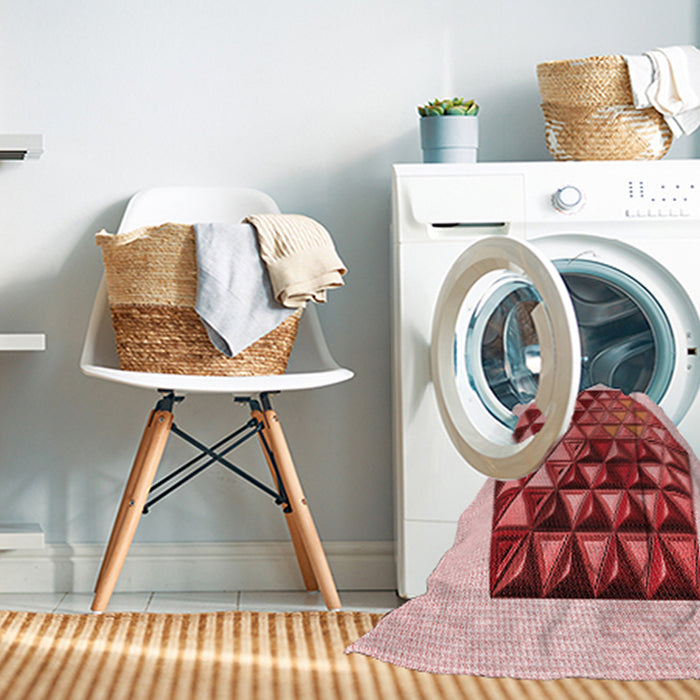 Machine Washable Transitional Red Rug in a Washing Machine, wshpat873rd