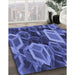 Machine Washable Transitional Light Slate Blue Rug in a Family Room, wshpat874blu