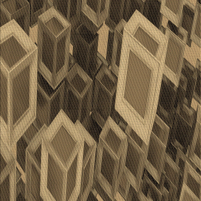 Patterned Cinnamon Brown Rug, pat874brn