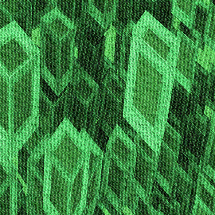 Patterned Deep Emerald Green Rug, pat874grn