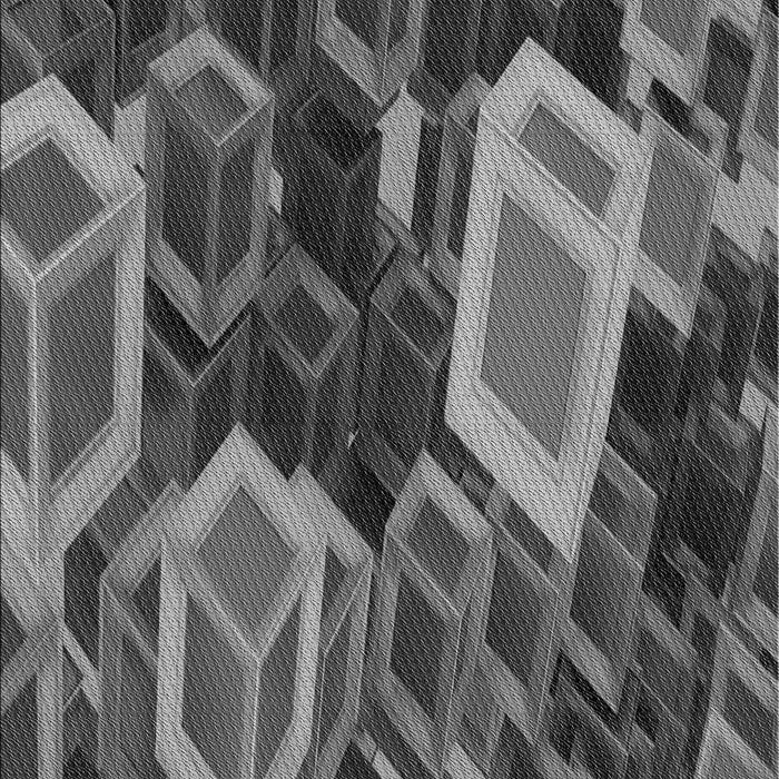 Patterned Dark Gray Black Rug, pat874gry