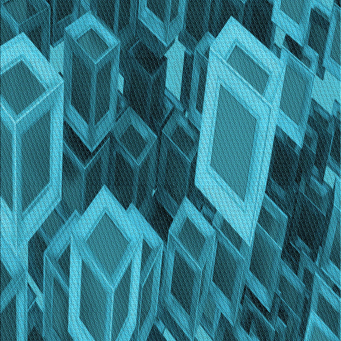 Patterned Medium Teal Green Rug, pat874lblu