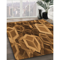 Patterned Red Brown Rug, pat874org