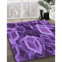 Patterned Bright Purple Rug, pat874pur