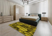 Patterned Brown Rug in a Bedroom, pat874yw