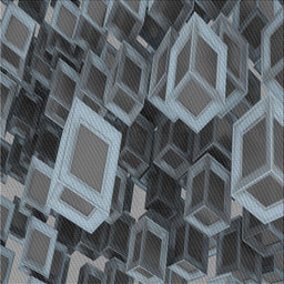 Square Patterned Silver Gray Novelty Rug, pat874
