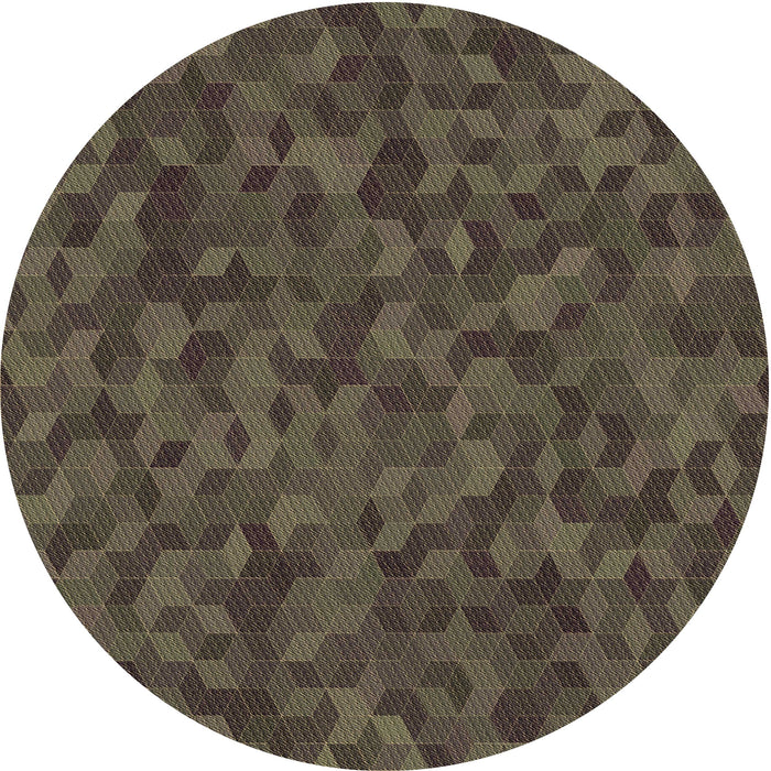 Square Patterned Mocha Brown Rug, pat875brn