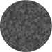 Square Patterned Dark Gray Black Rug, pat875gry