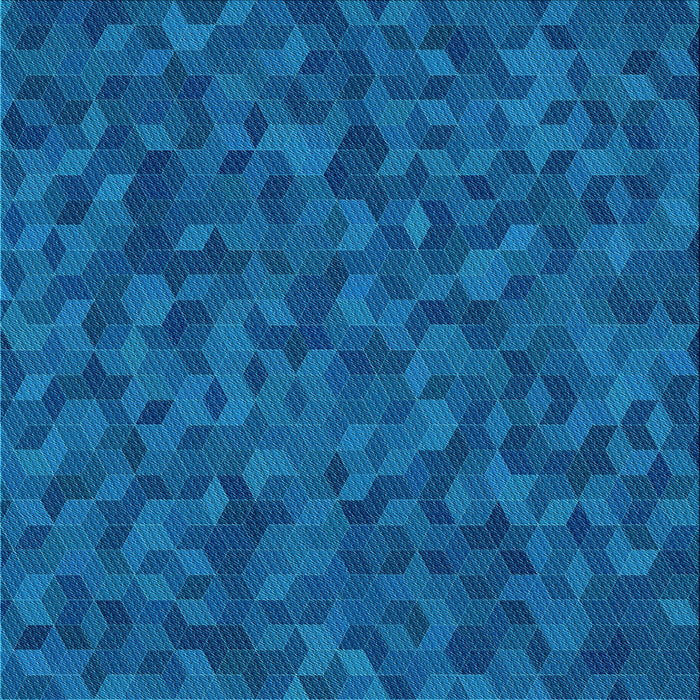 Round Patterned Blueberry Blue Rug, pat875lblu