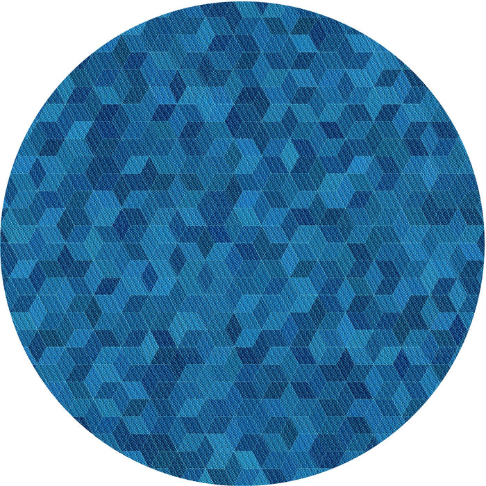 Square Patterned Blueberry Blue Rug, pat875lblu