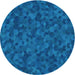 Square Patterned Blueberry Blue Rug, pat875lblu