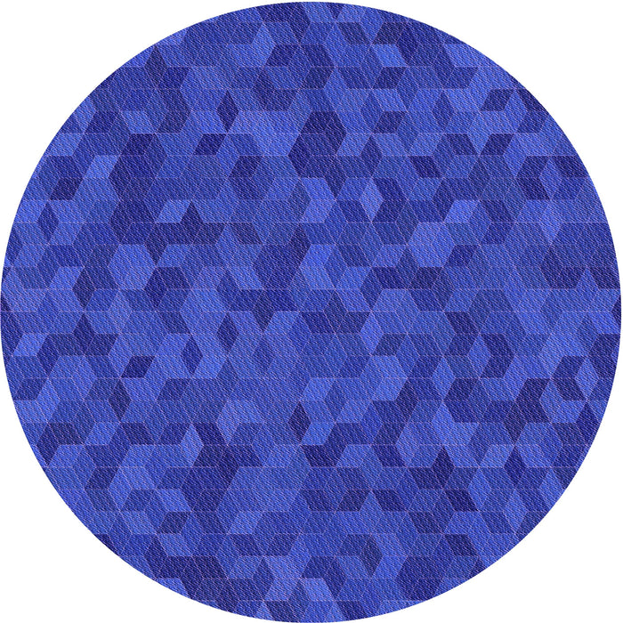 Square Patterned Blue Rug, pat875pur