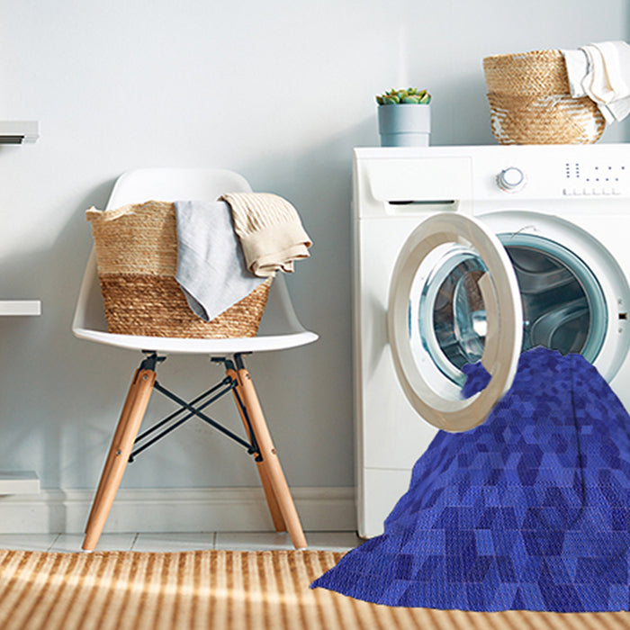 Machine Washable Transitional Blue Rug in a Washing Machine, wshpat875pur