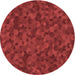 Square Patterned Tomato Red Rug, pat875rd