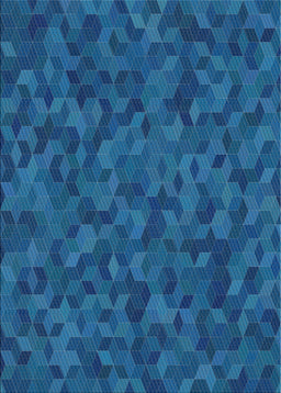 Patterned Blue Novelty Rug, pat875
