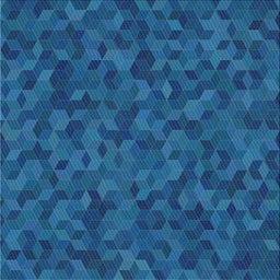 Square Patterned Blue Novelty Rug, pat875