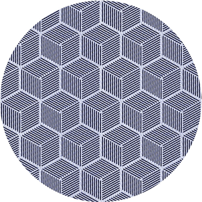 Square Patterned Blue Rug, pat876blu