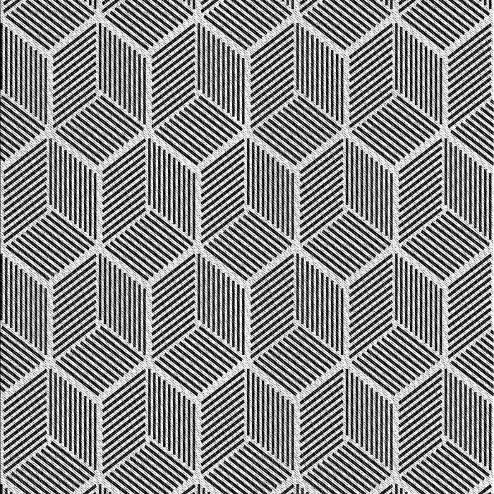 Patterned Black Rug, pat876gry