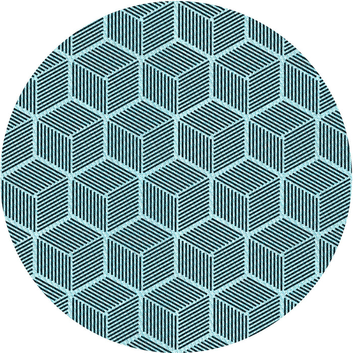 Square Patterned Blue Rug, pat876lblu